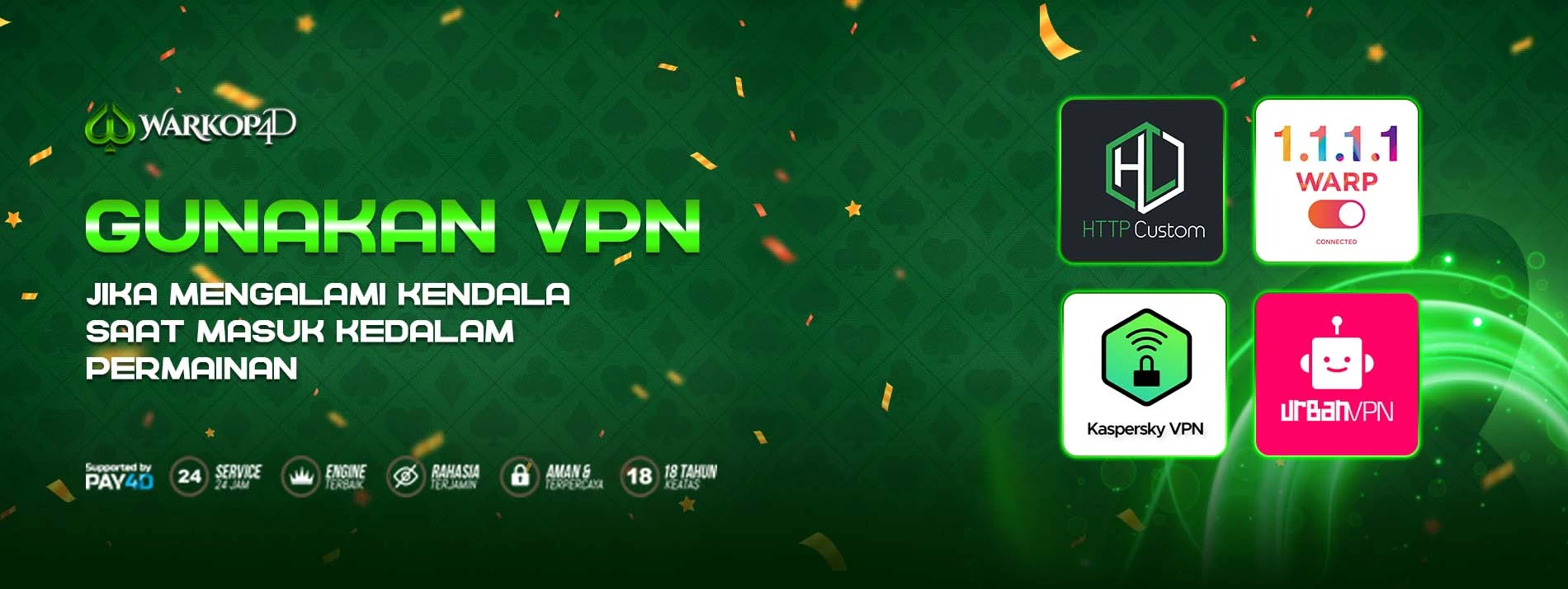 GUNAKAN VPN WARP 1.1.1.1